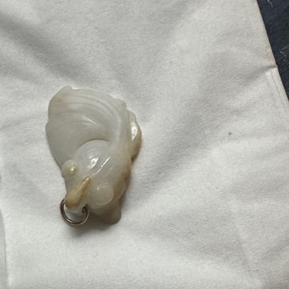 Elegant Cream Jade Pendant